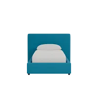 Grayton Sutton Blue 44" Upholstered Platform Bed