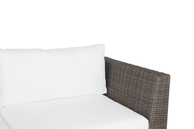 Tulum White Woven Sofa W/ 2 Cushions