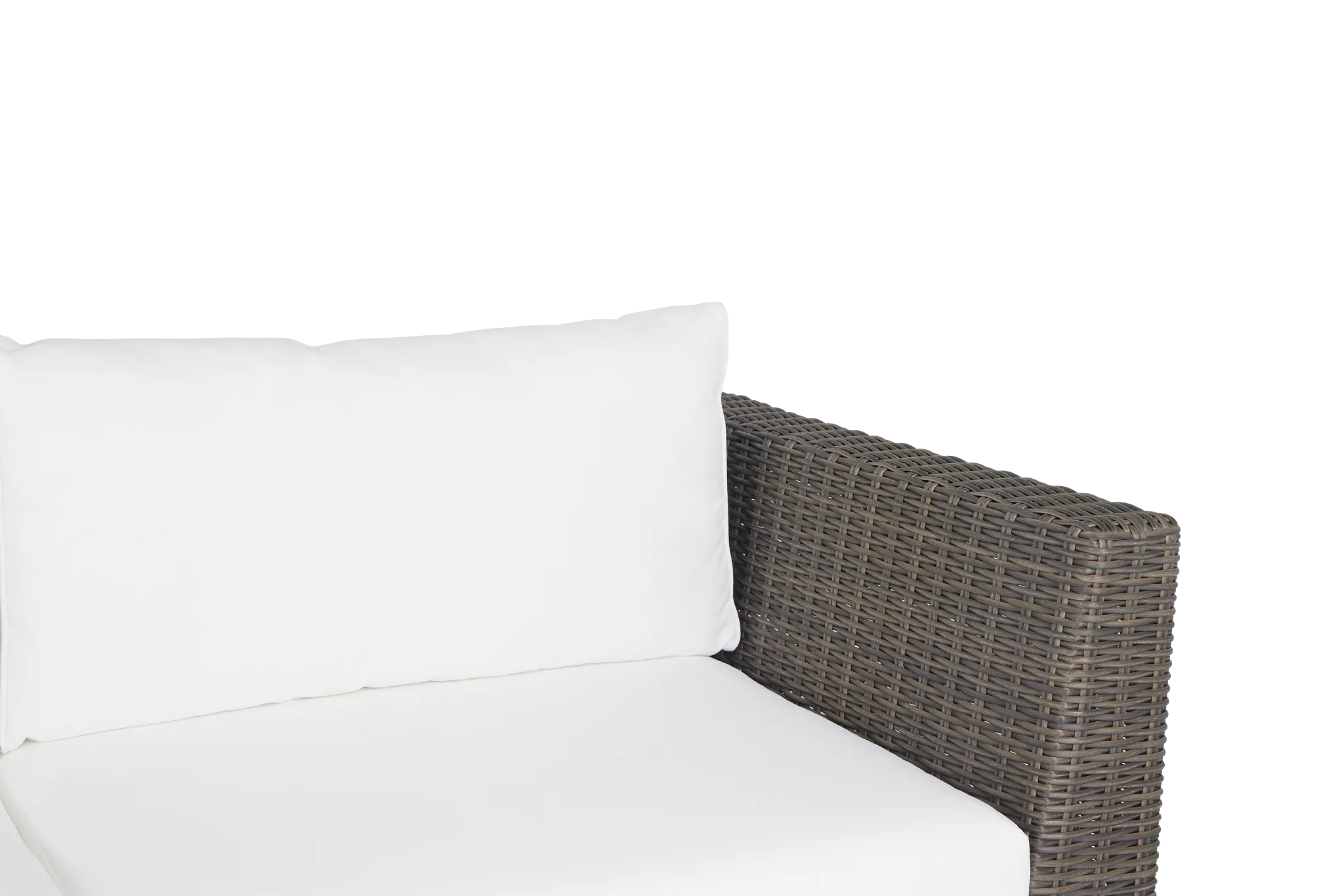 Tulum White Woven Sofa W/ 2 Cushions