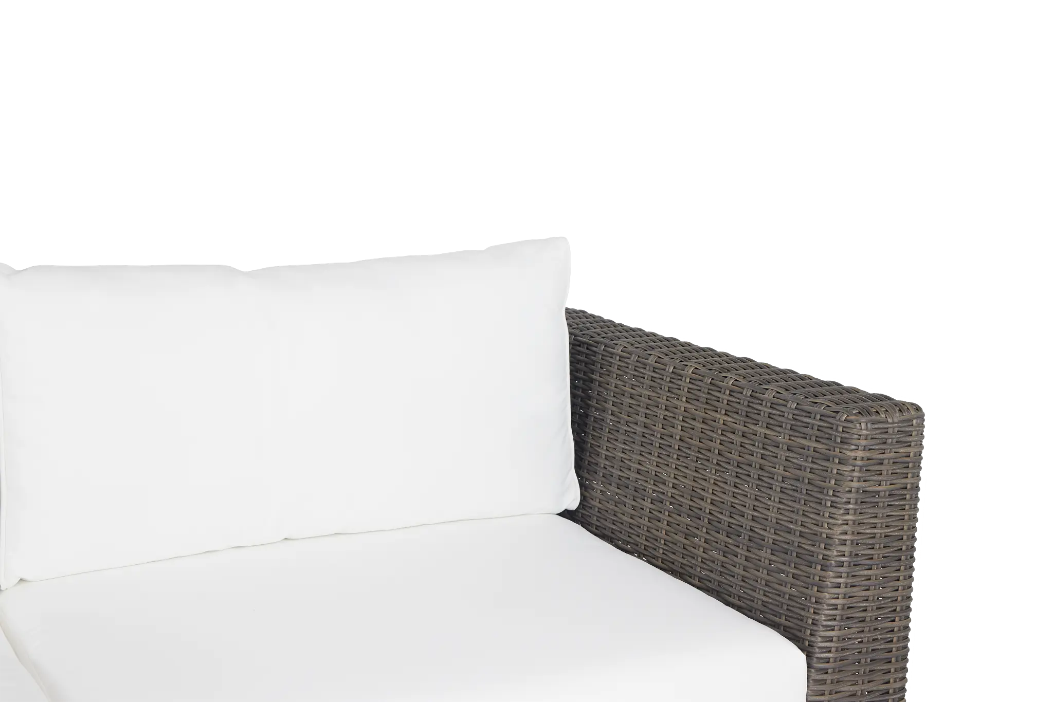 Tulum White Woven Sofa W/ 2 Cushions Tulum White Woven Sofa W/ 2 Cushions