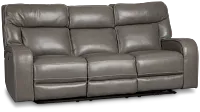 Jasper Gray Leather Power Reclining Sofa