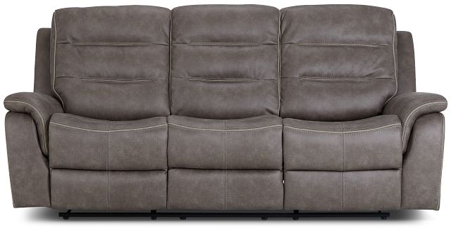 Grayson Gray Micro Reclining Sofa (1)