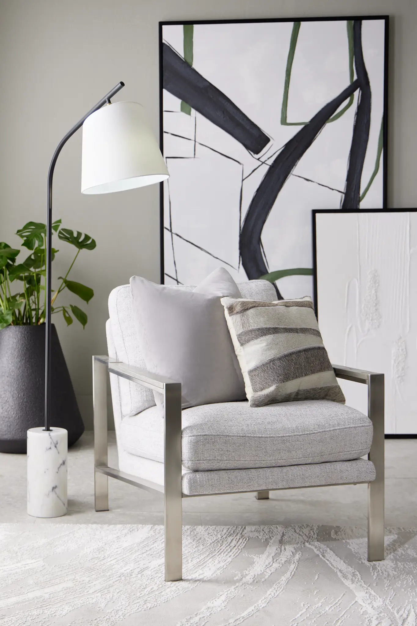 Wyatt Light Gray Fabric Accent Chair Wyatt Light Gray Fabric Accent Chair