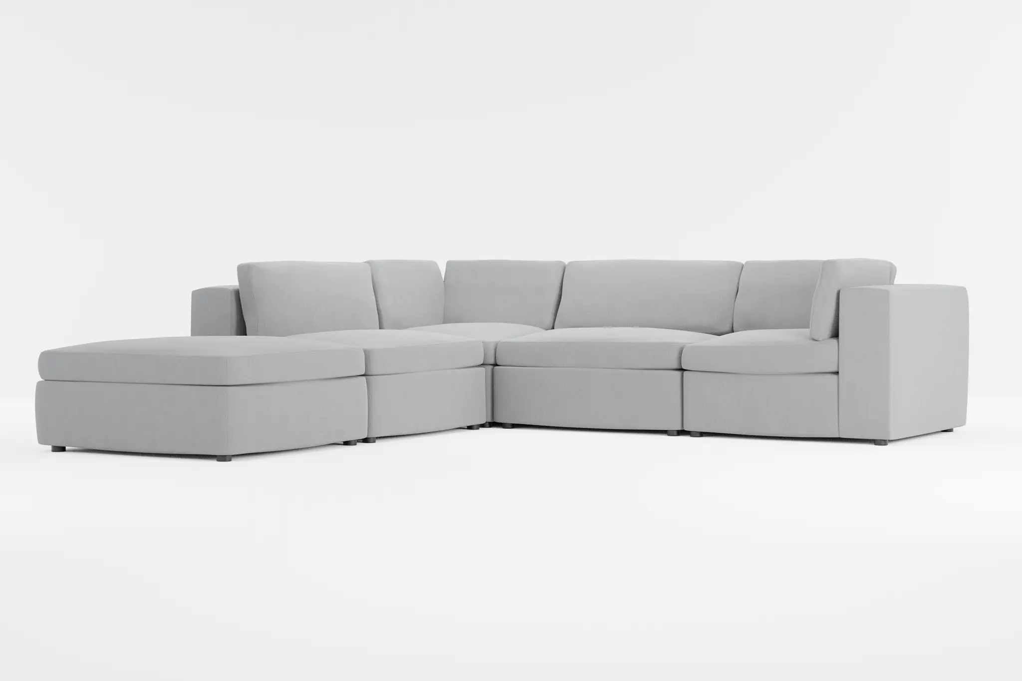 Destin Revenue Gray Fabric 5pc Bumper Sectional Destin Revenue Gray Fabric 5pc Bumper Sectional