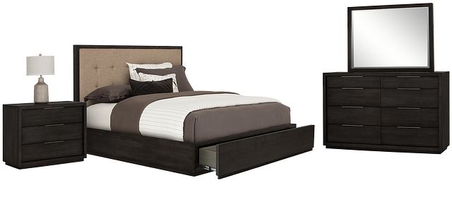 Madden Dark Tone Platform Storage Bedroom