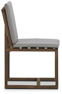 Linear Teak Dk Gray Side Chair
