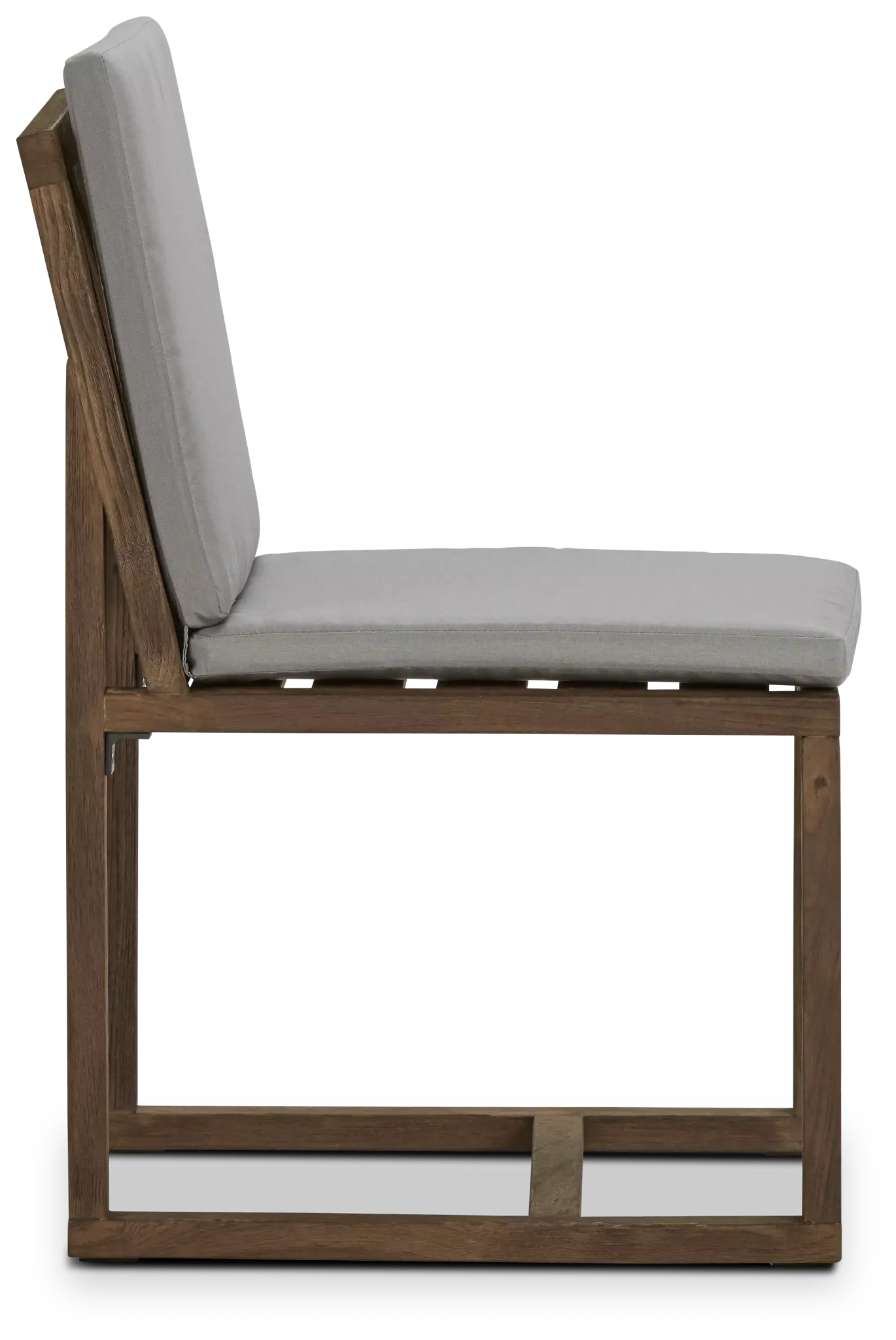 Linear Teak Dk Gray Side Chair