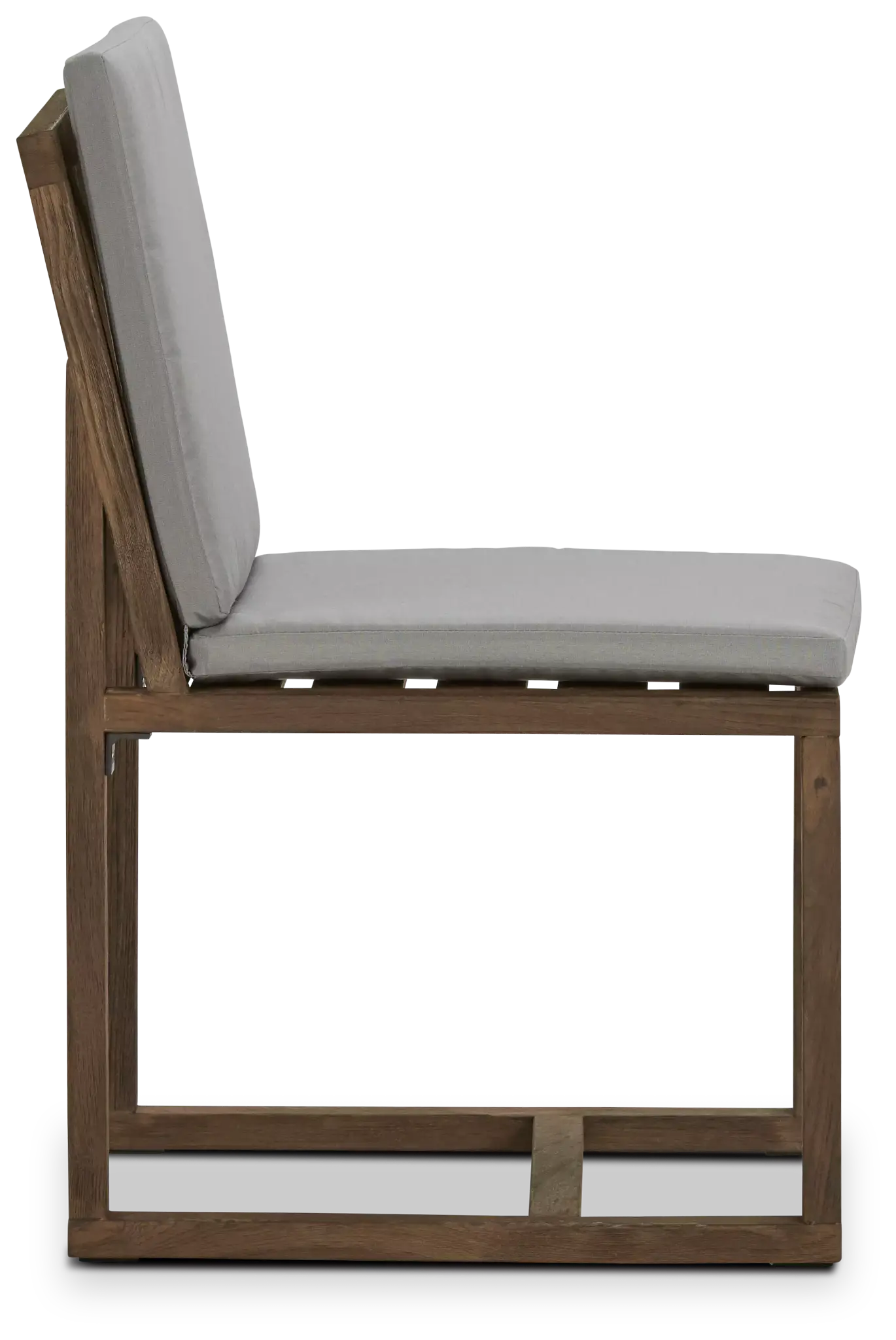 Linear Teak Dk Gray Side Chair Linear Teak Dk Gray Side Chair