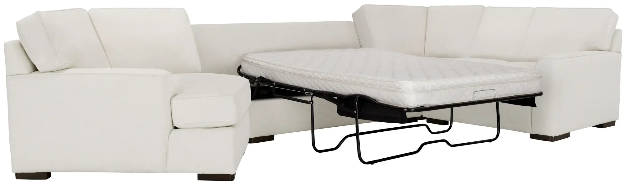 Austin White Fabric Left Cuddler Innerspring Sleeper Sectional Austin White Fabric Left Cuddler Innerspring Sleeper Sectional