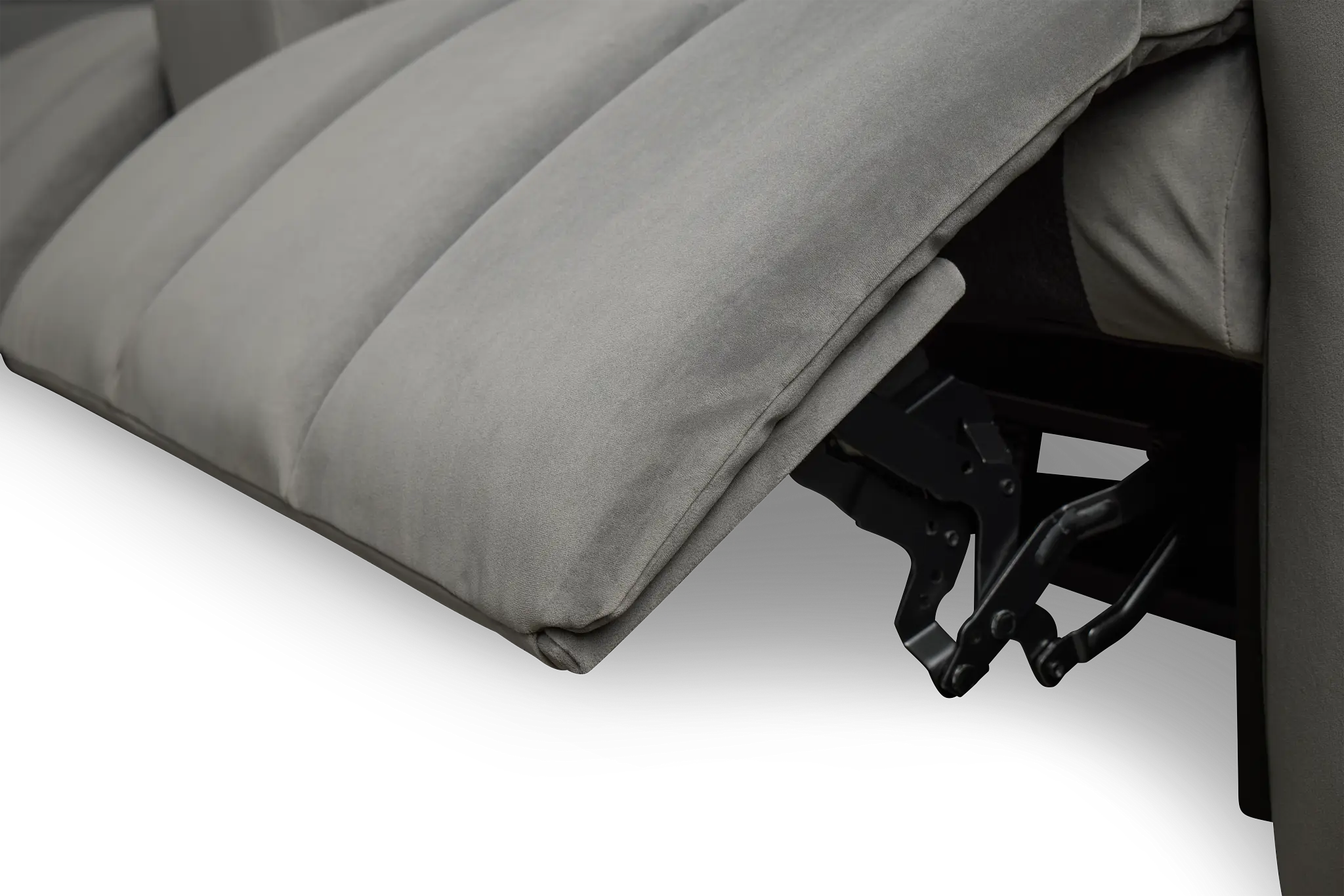 Gemma Light Gray Velvet Medium Dual Power 2-arm Reclining Sectional Gemma Light Gray Velvet Medium Dual Power 2-arm Reclining Sectional