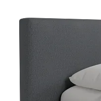 Grayton Delray Dark Gray 44" Upholstered Platform Bed