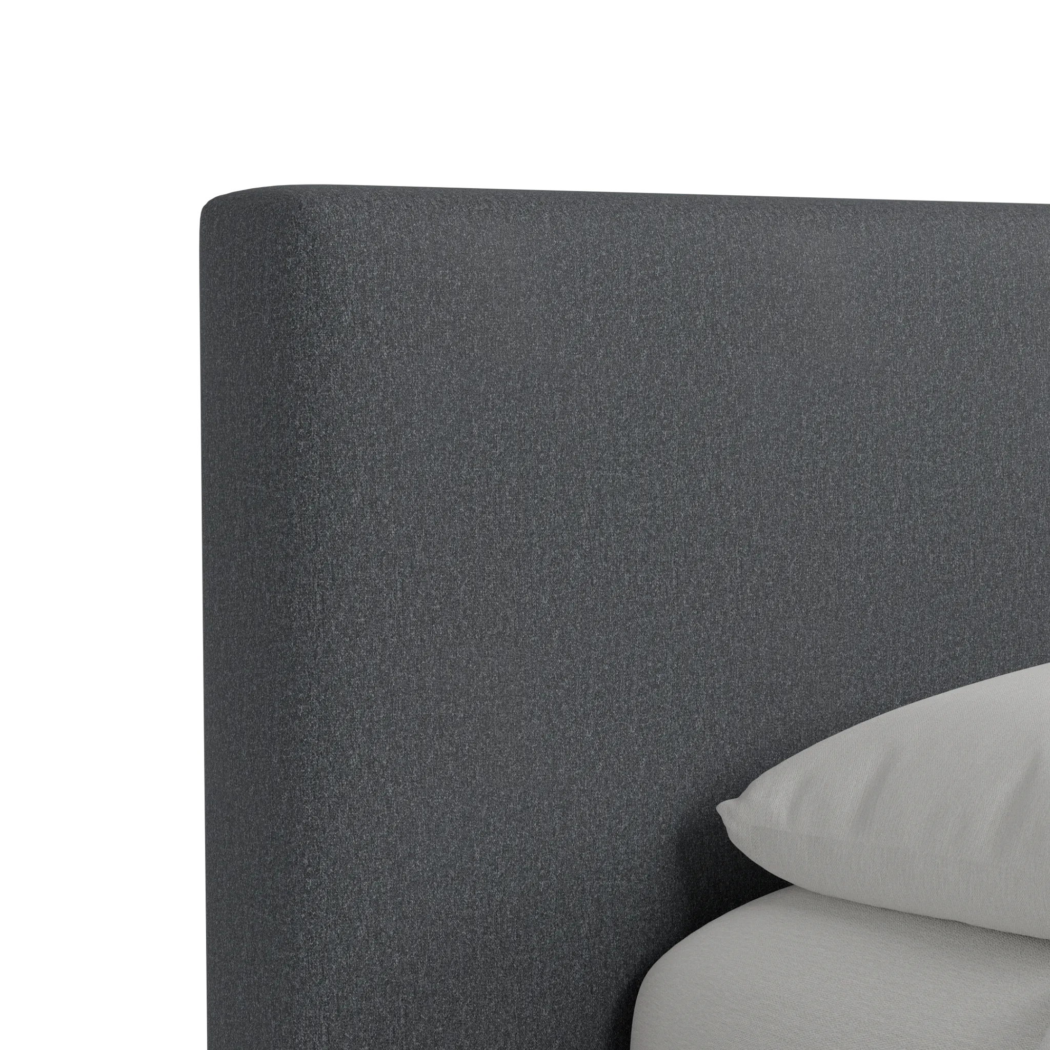 Grayton Delray Dark Gray 44" Upholstered Platform Bed
