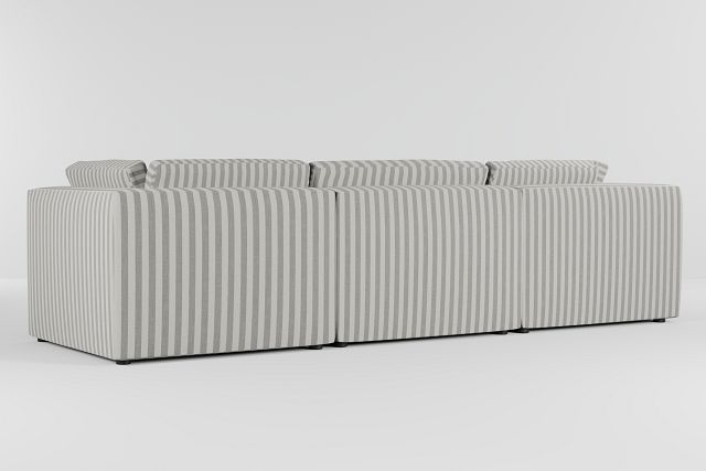 Destin Sea Lane Dark Gray Fabric 3-piece Modular Sofa