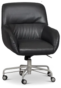 Ophelia Dark Gray Upholstered Desk Chair