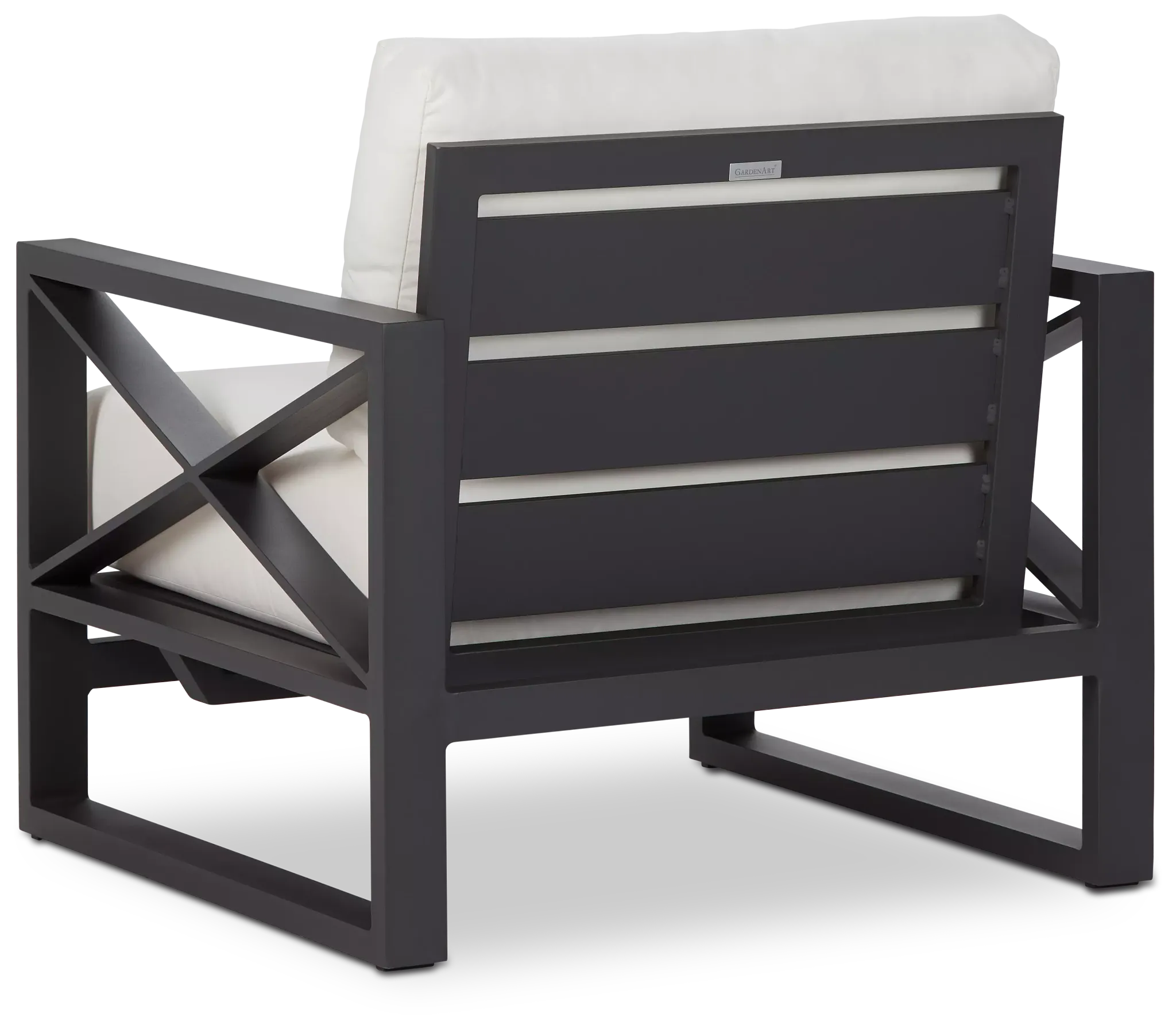 Linear Dark Gray White Rocking Chair