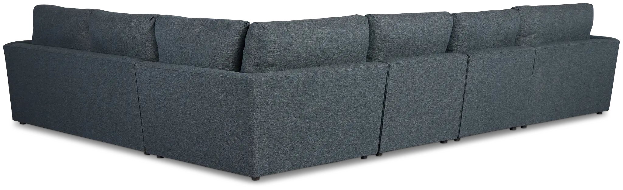Noah Dark Blue Fabric Large Left Chaise Sectional Noah Dark Blue Fabric Large Left Chaise Sectional