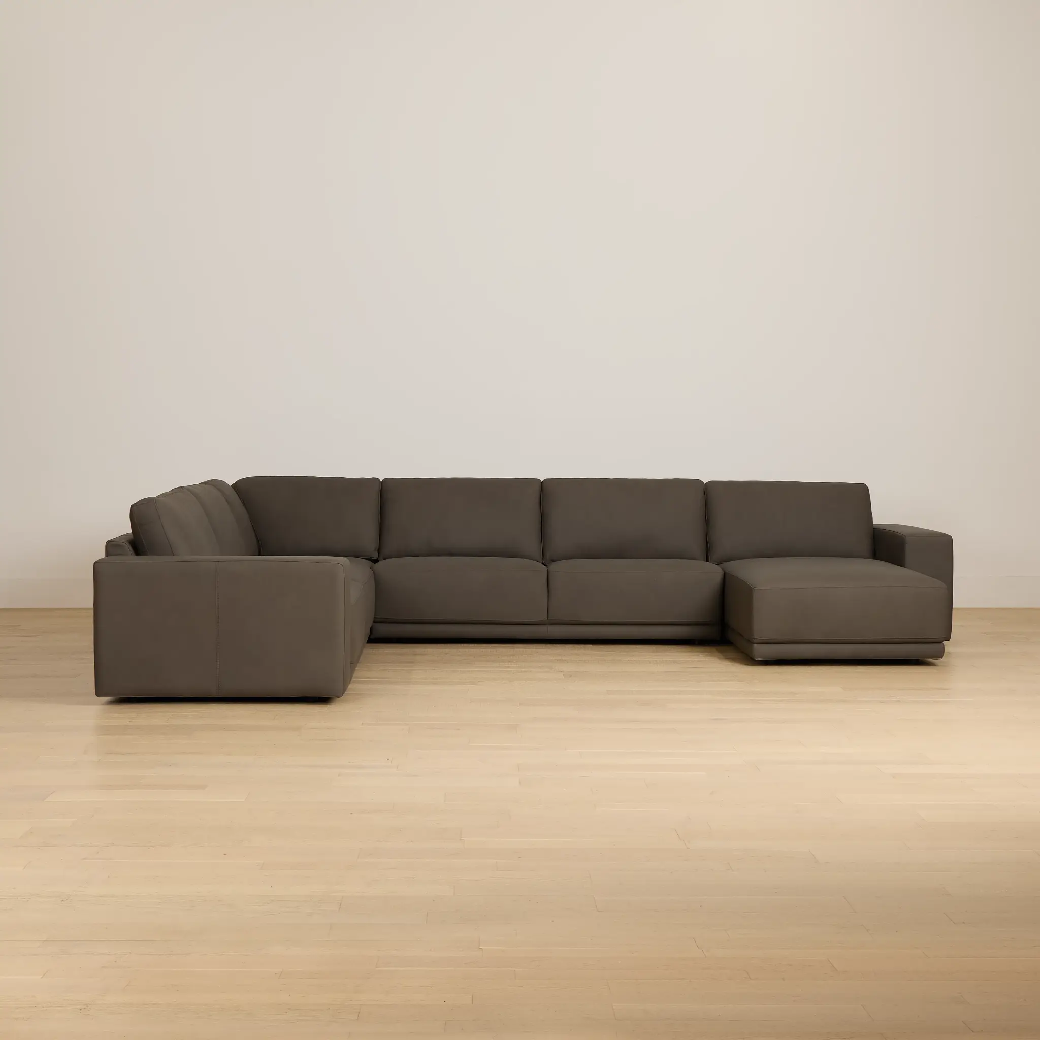 Kellan Dark Gray Leather Medium Right Chaise Sectional Kellan Dark Gray Leather Medium Right Chaise Sectional