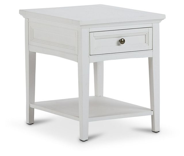 Heron Cove White Rectangular End Table