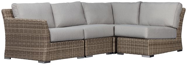 Raleigh Gray Left 4-piece Modular Sectional