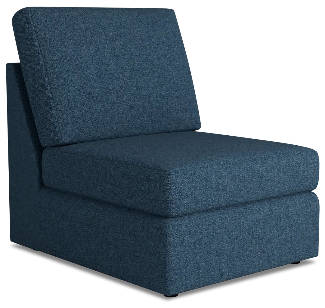 Citymod Blue Fabric Armless Chair