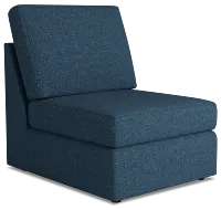 Citymod Blue Fabric Armless Chair