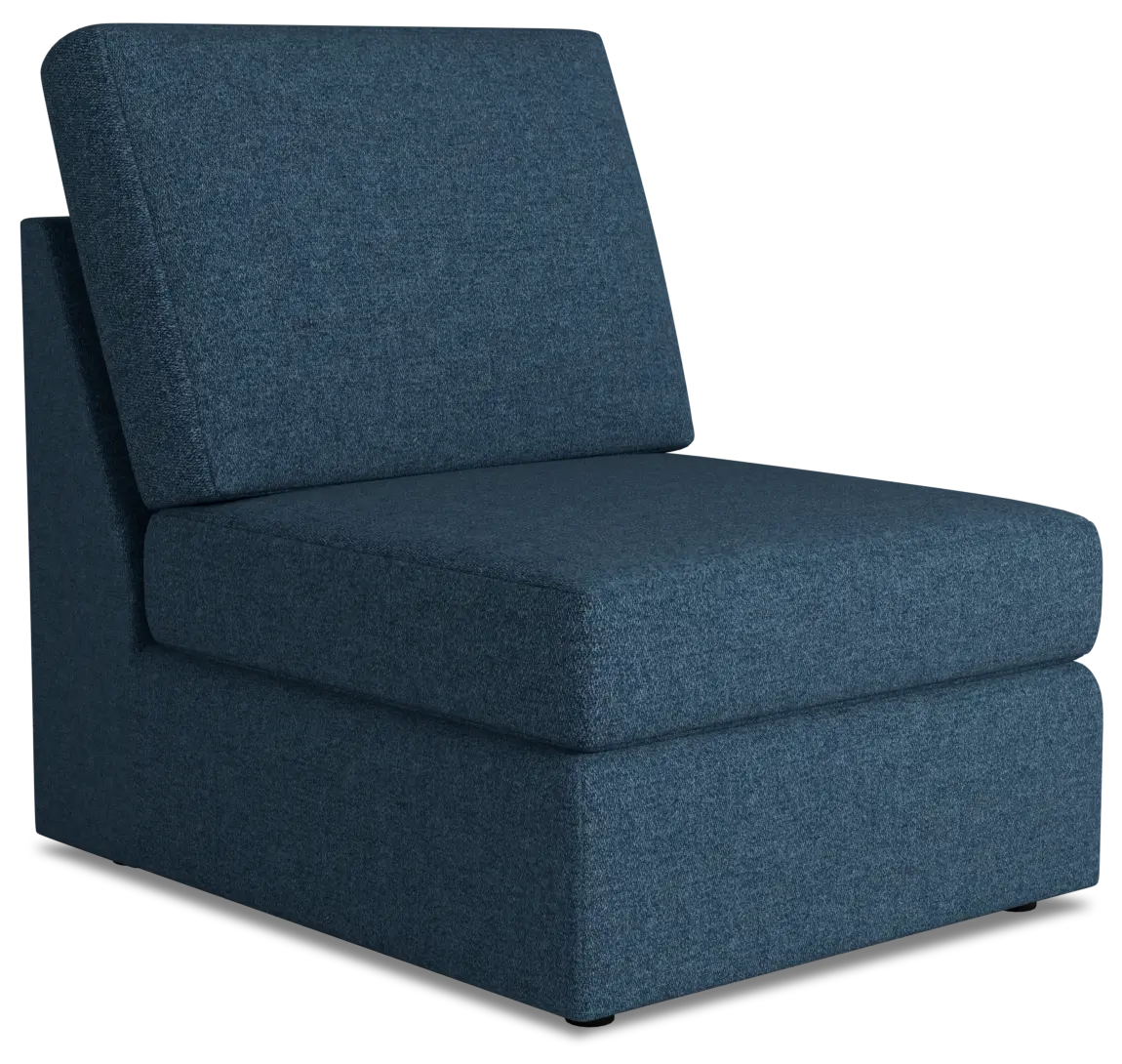 Citymod Blue Fabric Armless Chair Citymod Blue Fabric Armless Chair