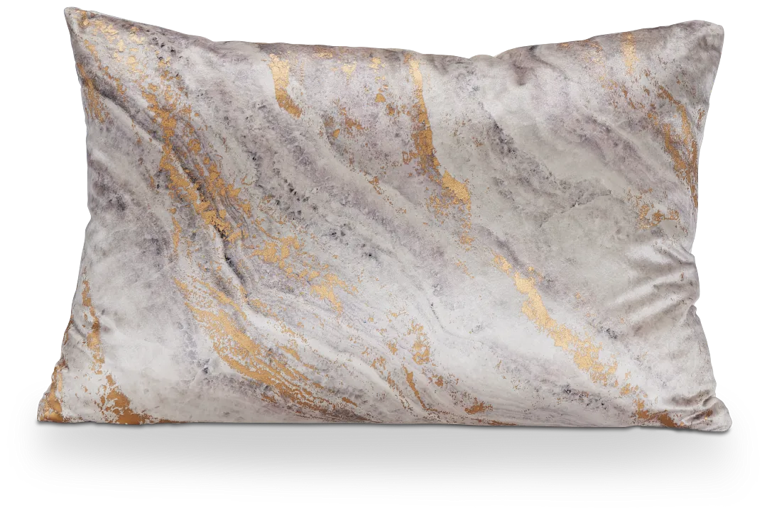 Leiana Gold Velvet Lumbar Accent Pillow