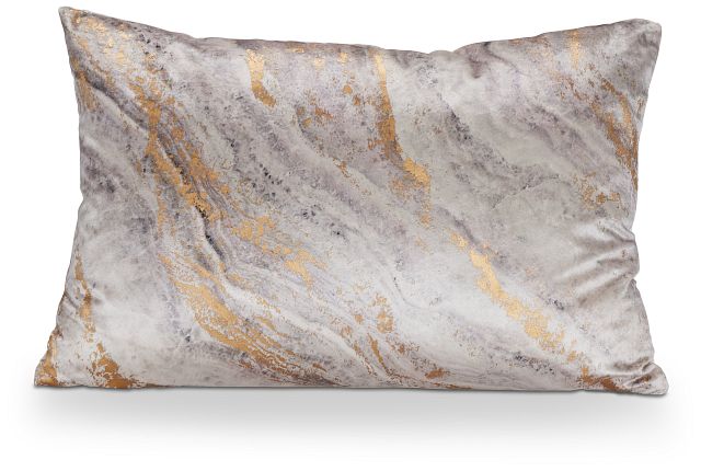 Leiana Gold Velvet Lumbar Accent Pillow