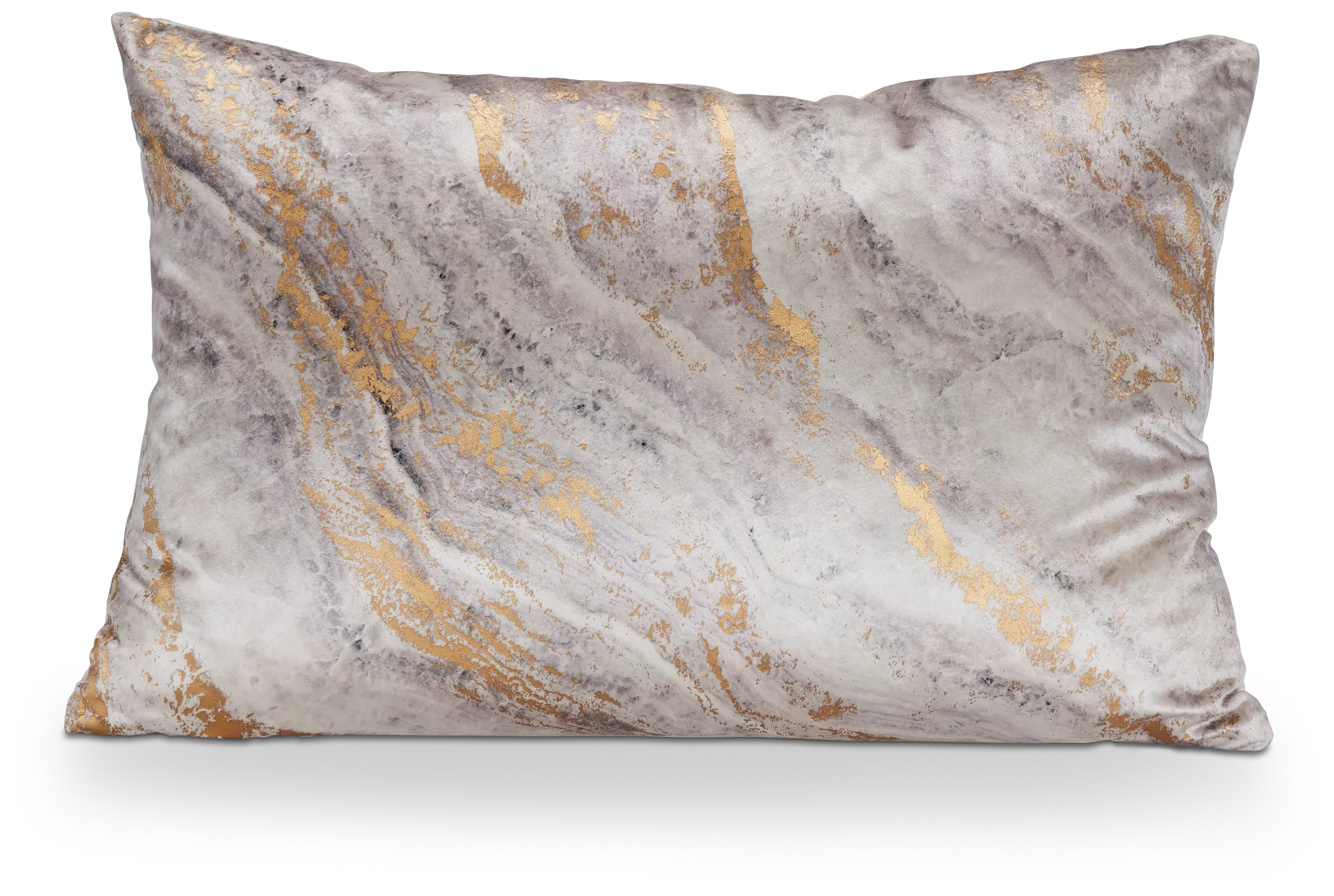 Leiana Gold Velvet Lumbar Accent Pillow