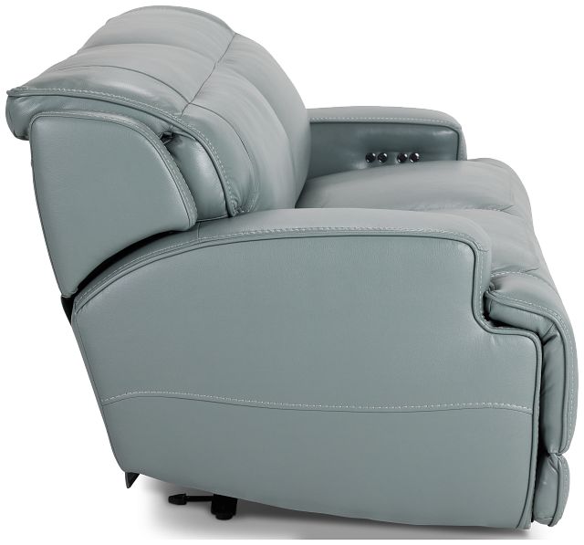 Reign Green Lthr/vinyl Power Reclining Sofa