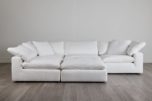 Nixon White Fabric Sectional | Living Room - Sectionals | City Furniture