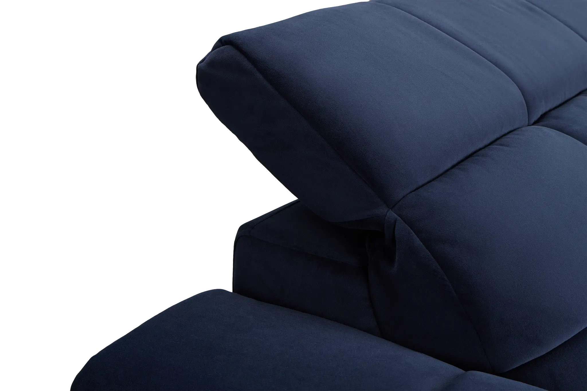 Gemma Navy Velvet Small Right Chaise Power Reclining Sectional Gemma Navy Velvet Small Right Chaise Power Reclining Sectional