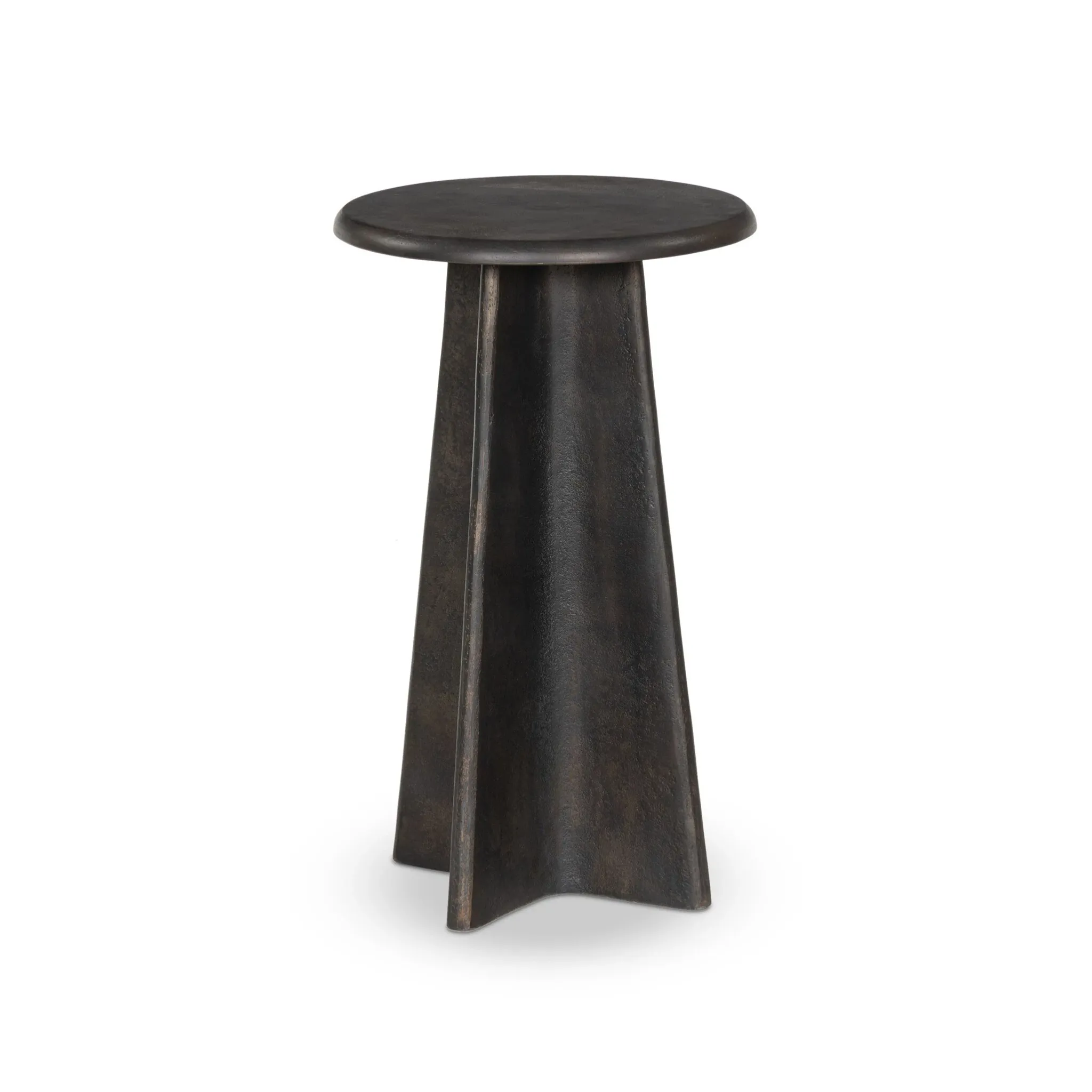 Remo Bronze Metal Round End Table