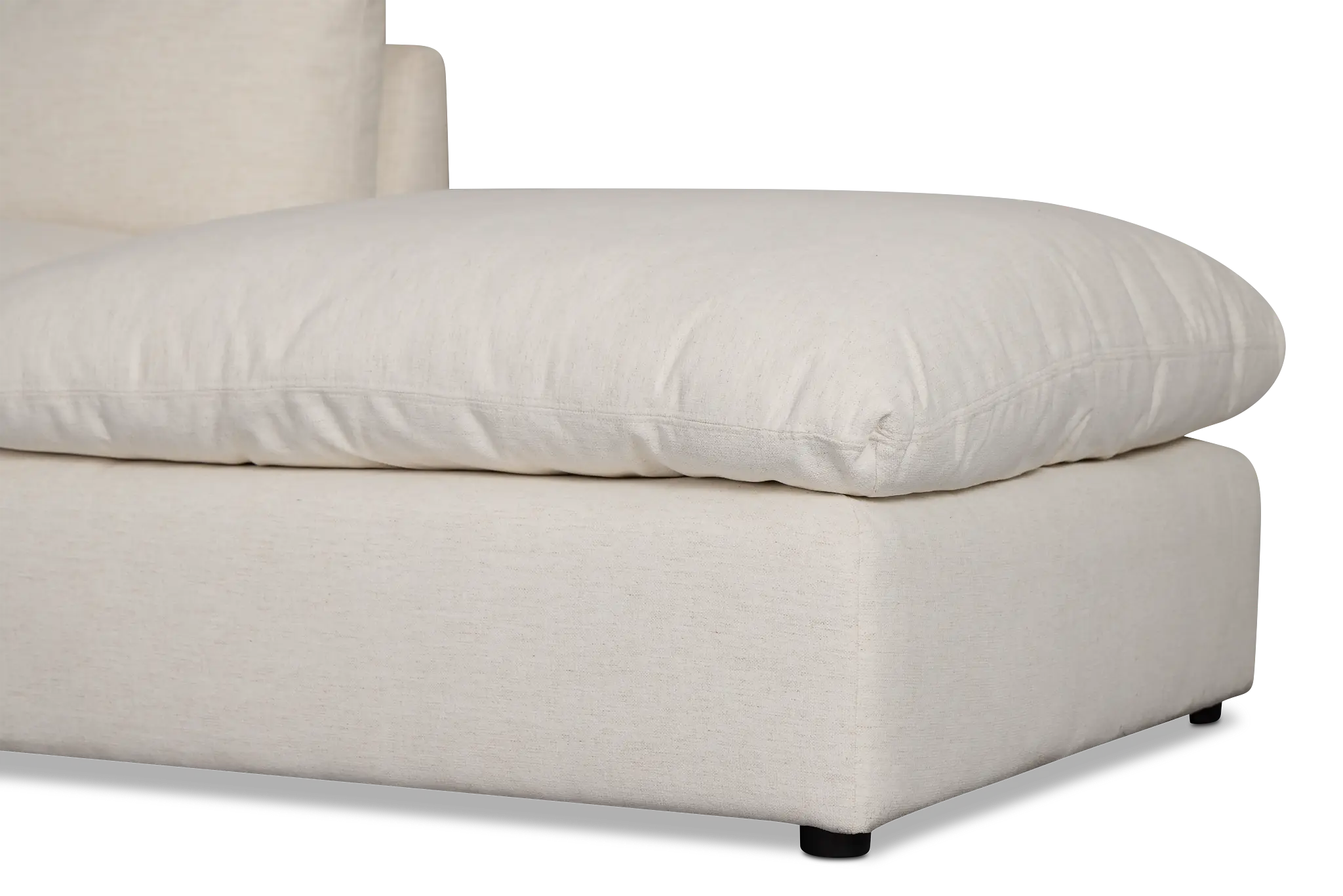 Serena White Fabric 5-piece Left Facing Bumper Sectional Serena White Fabric 5-piece Left Facing Bumper Sectional