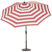 Maui Red Stripe Umbrella Set