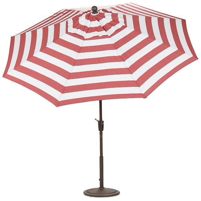 Maui Red Stripe Umbrella Set