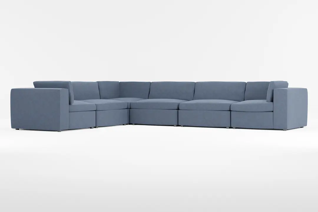 Destin Maguire Blue Fabric 6-piece Modular Sectional Destin Maguire Blue Fabric 6-piece Modular Sectional