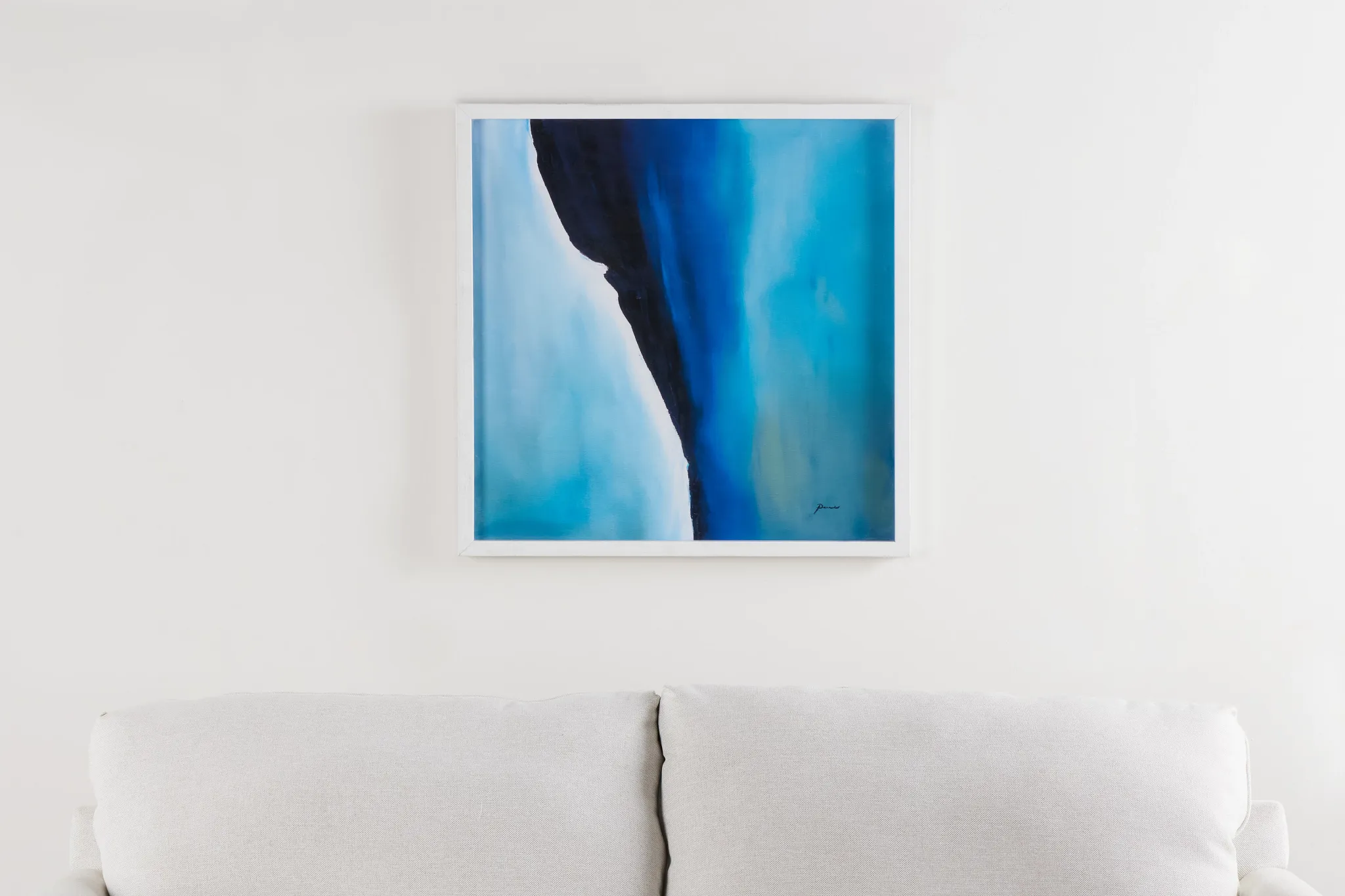 Polly Blue Framed Wall Art