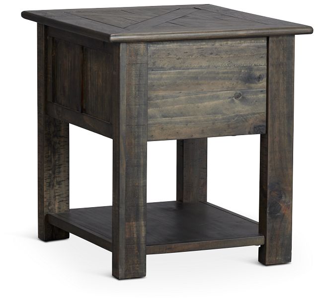 Garrett Dark Tone Storage End Table