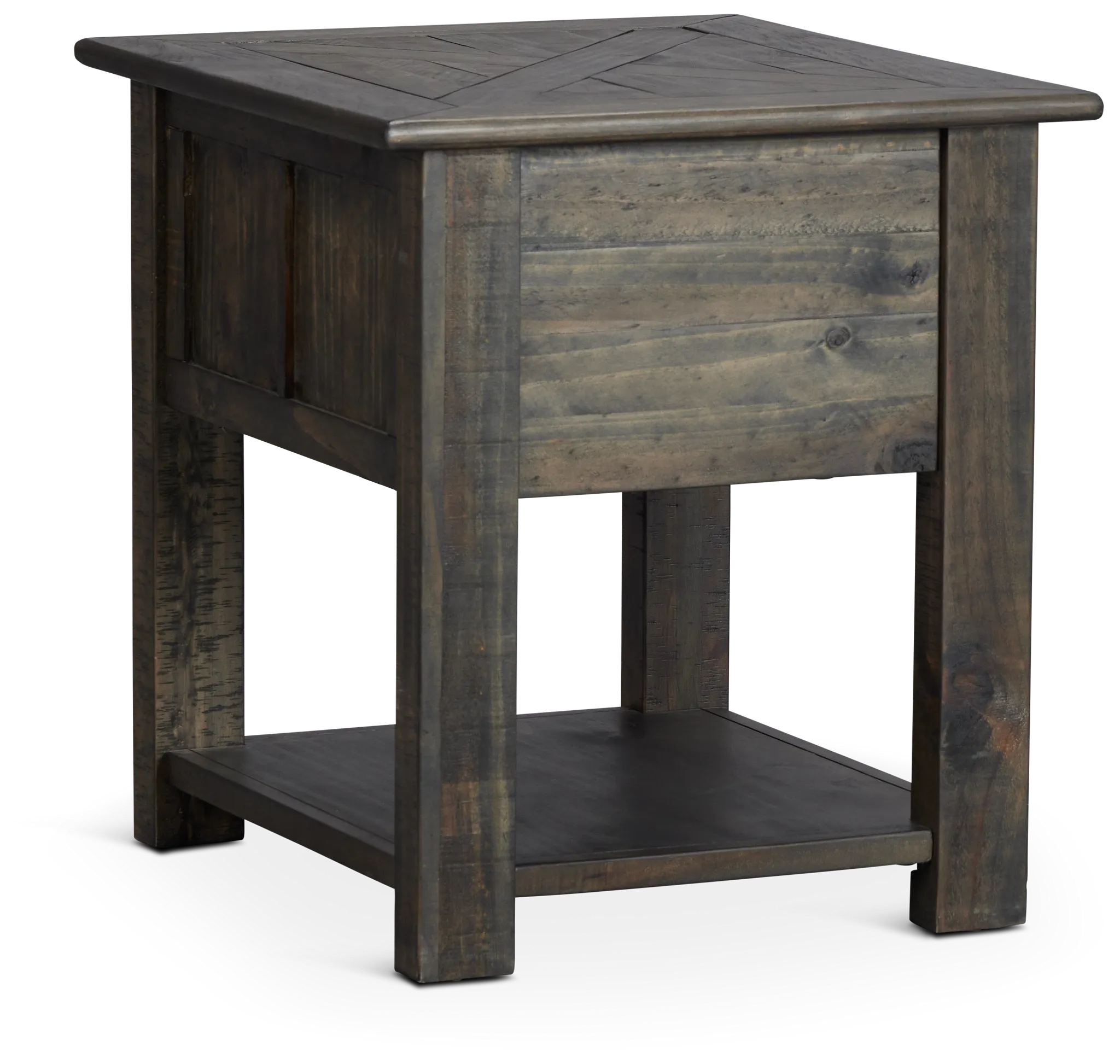 Garrett Dark Tone Storage End Table