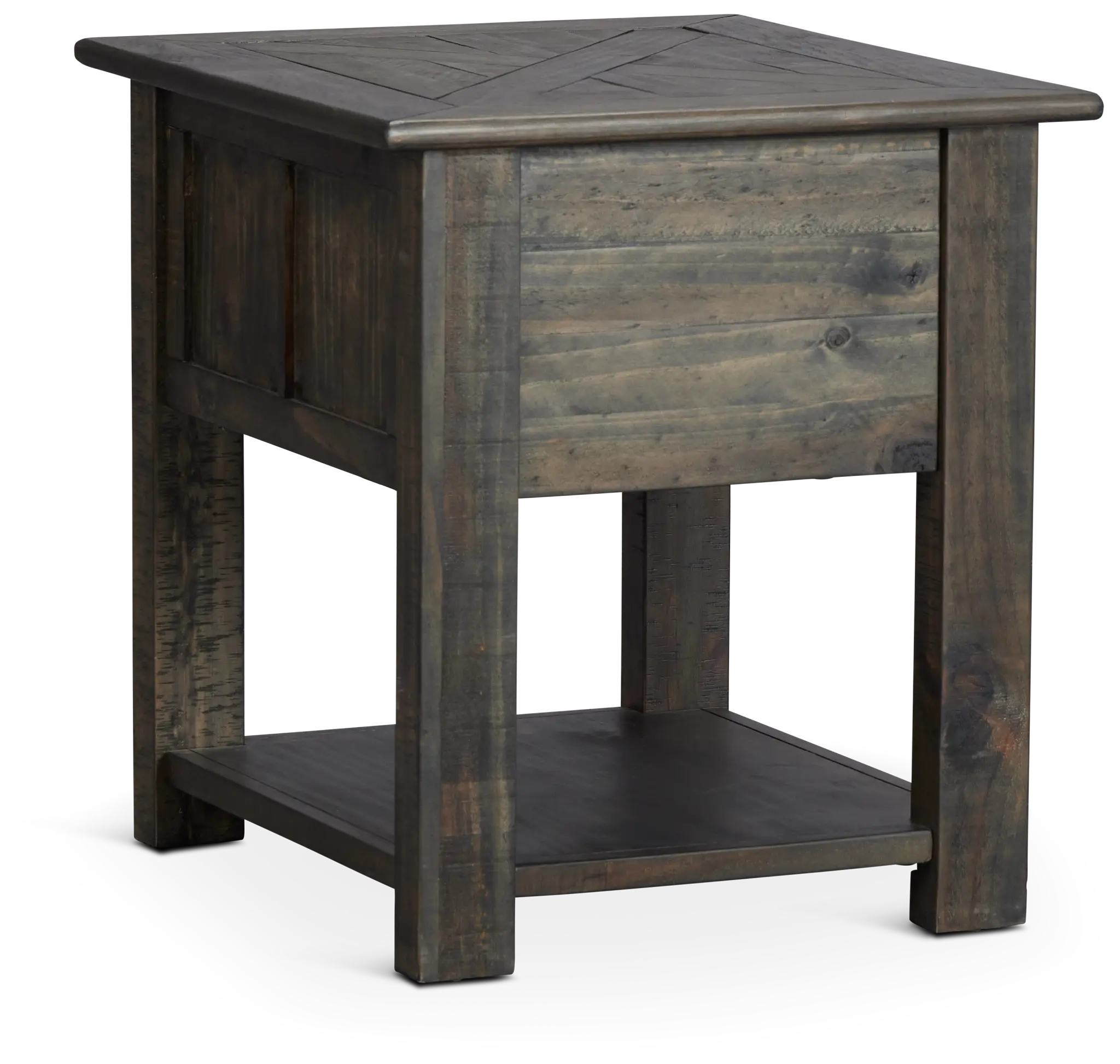 Garrett Dark Tone Storage End Table Garrett Dark Tone Storage End Table