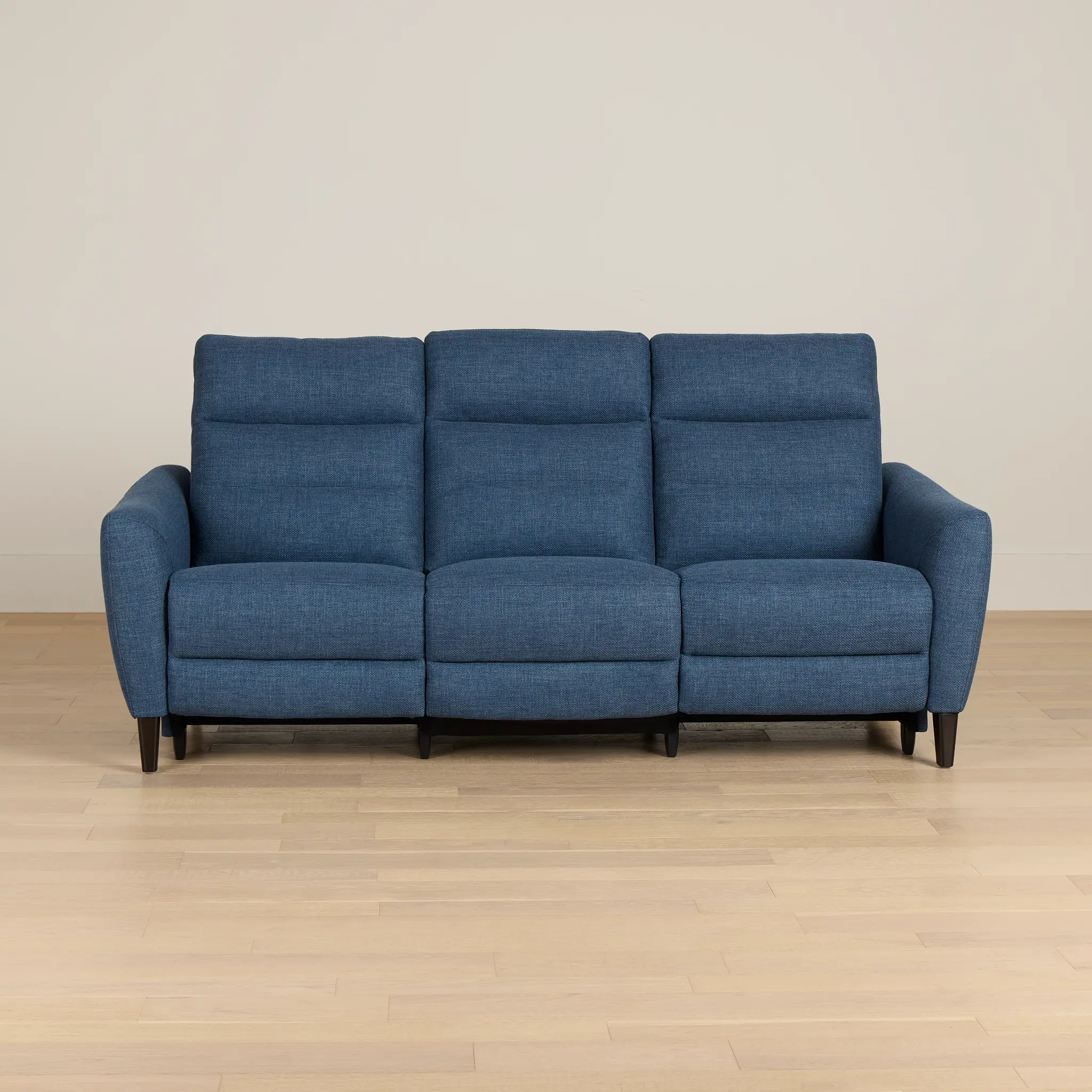 Keaton Blue Fabric Power Reclining Sofa W/ Power Headrest Keaton Blue Fabric Power Reclining Sofa W/ Power Headrest