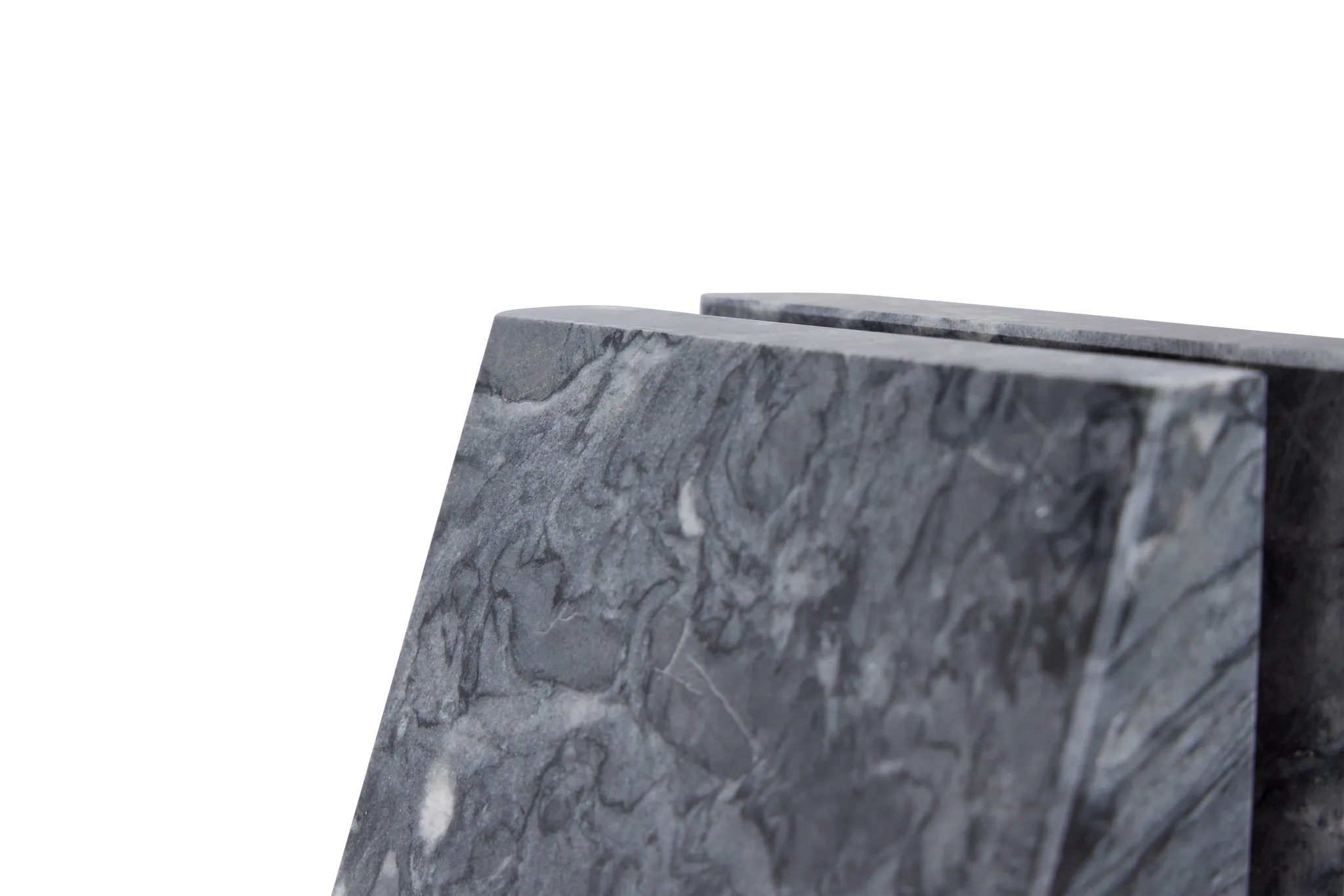 Ludo Black Marble Bookends