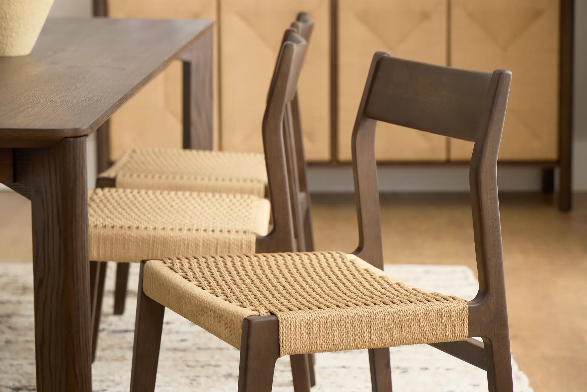Santorini Dark Tone Woven Side Chair Santorini Dark Tone Woven Side Chair