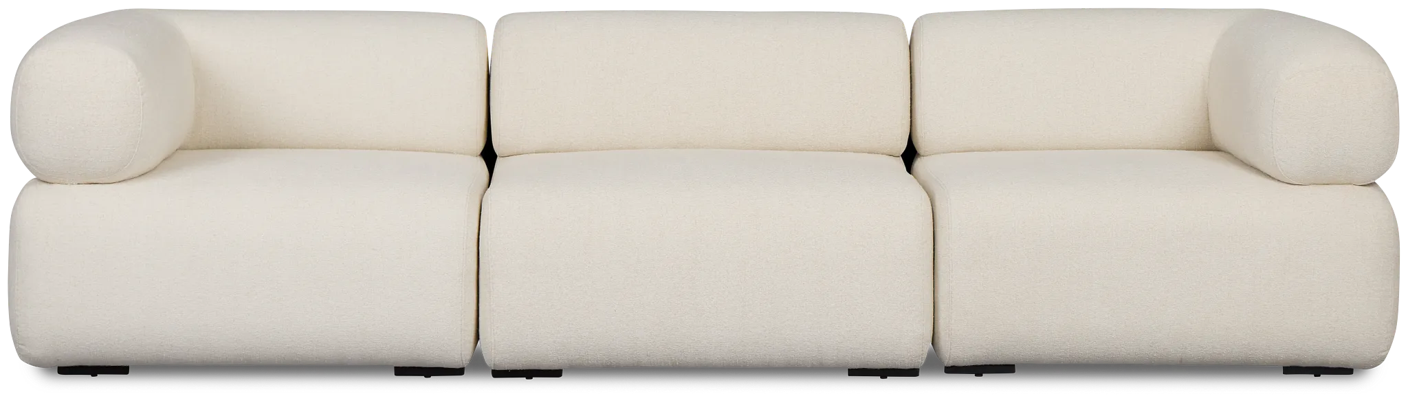 Celeste Light Beige Fabric 3-piece Modular Sofa