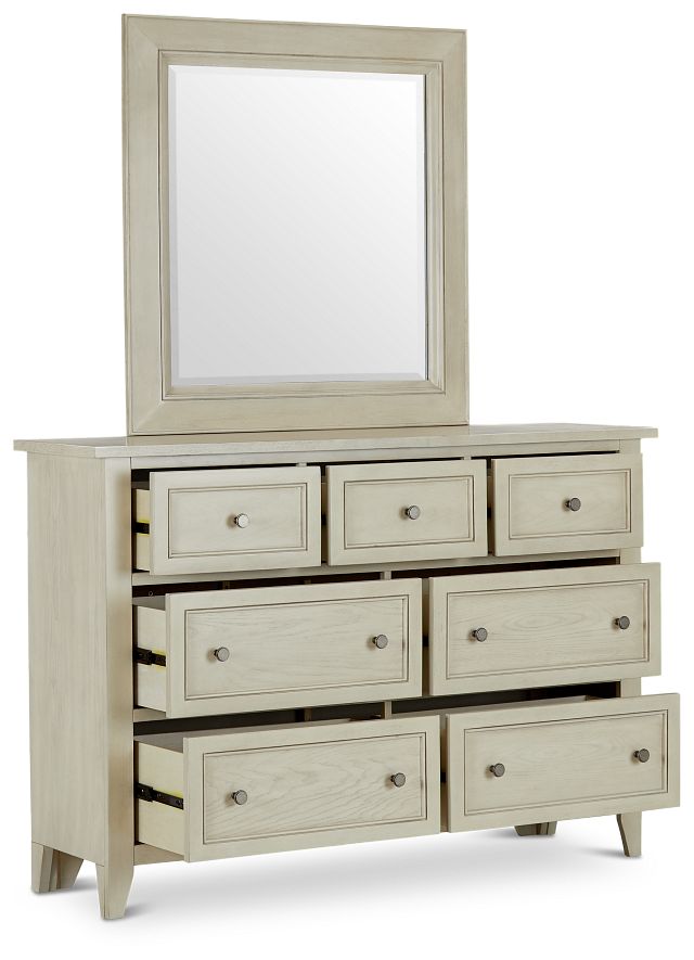 Dawson Ivory Dresser & Mirror