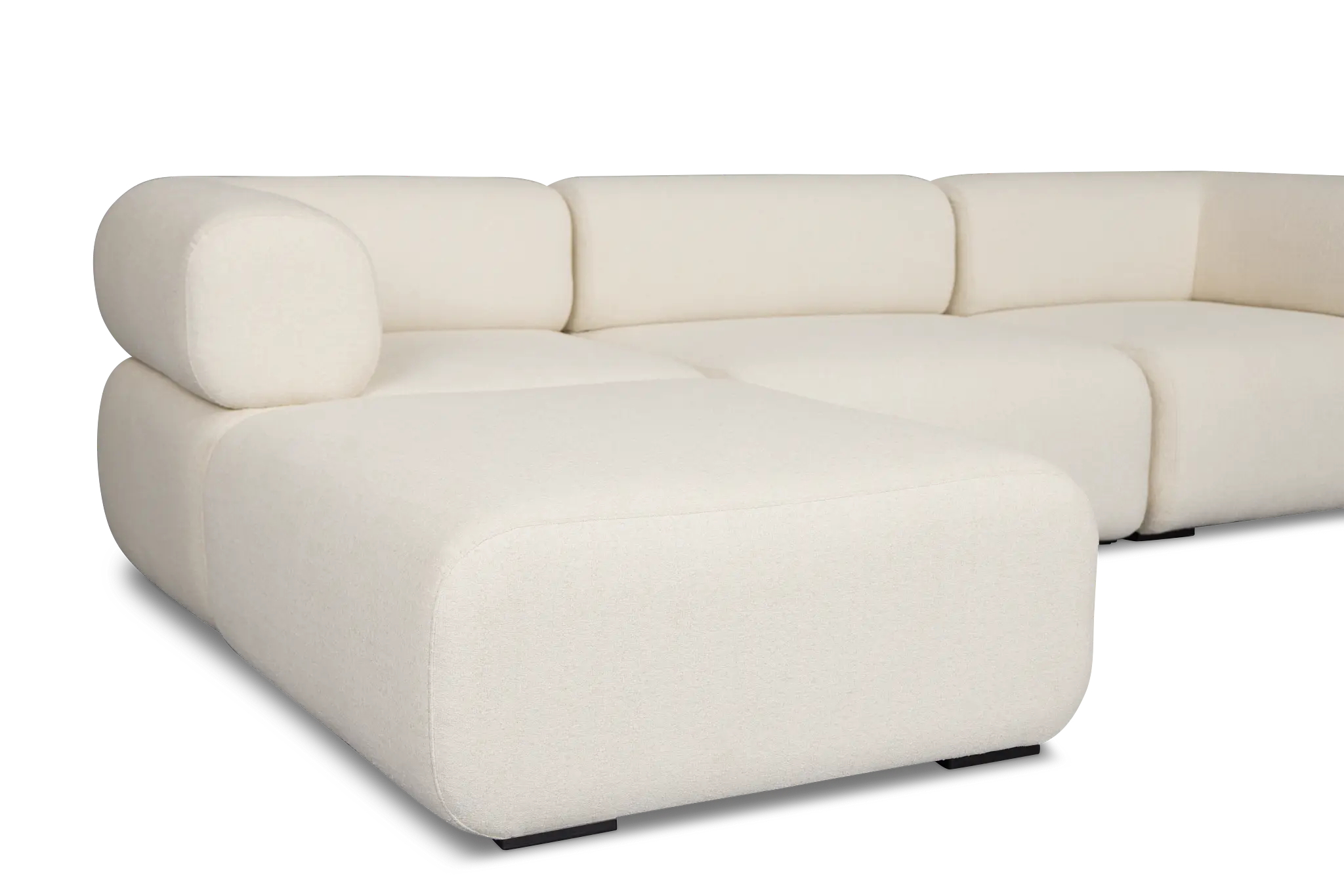 Celeste Light Beige Fabric 4-piece Chaise Sectional Celeste Light Beige Fabric 4-piece Chaise Sectional