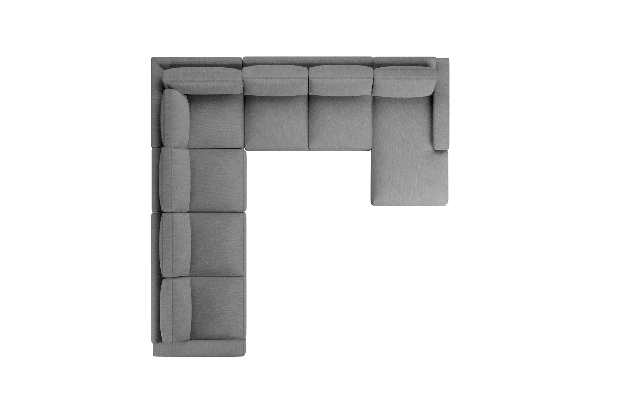 Edgewater Revenue Gray Large Right Chaise Sectional