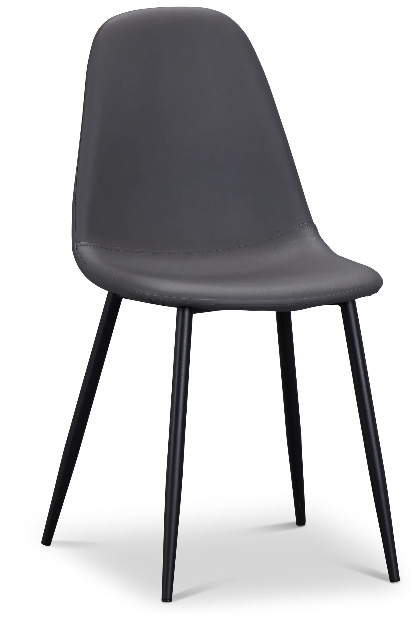 Havana Gray Micro Upholstered Side Chair W/ Black Legs