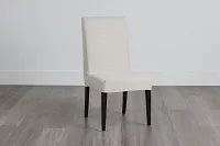 Harbor Light Beige Short Slipcover Chair With Dark-tone Leg